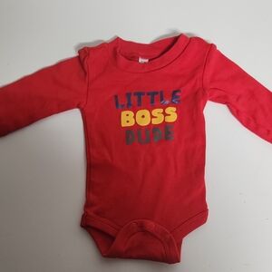 Red 'Little Boss Dude' Kids One Piece